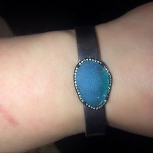 Gorgeous Turquoise druzy bracelet.